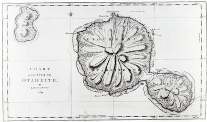 Mapa ostrova Otaheite, 1769